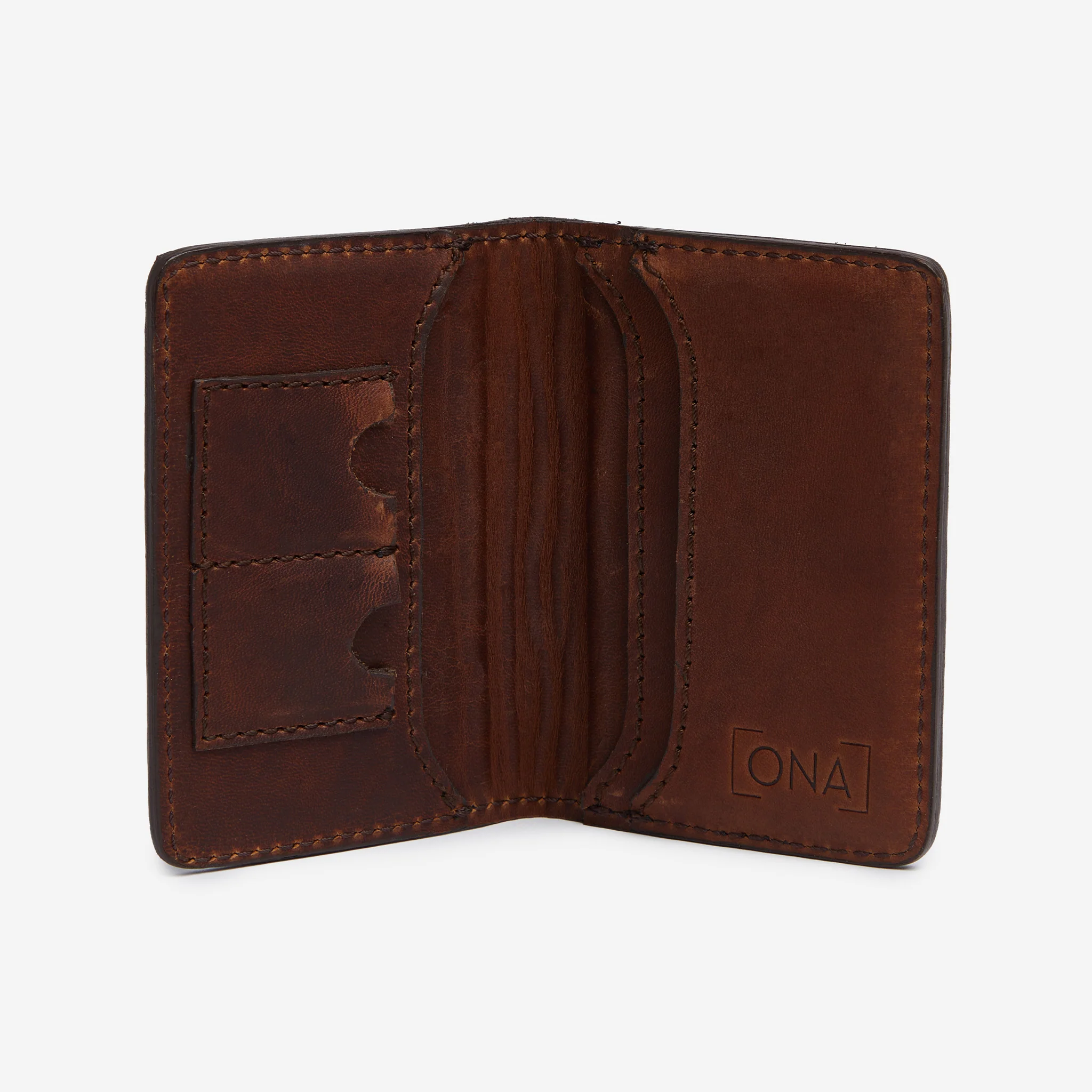 ONA Leather Wallet for Cash and Credit Cards - Antique Cognac - Image 4